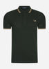 Fred Perry Polo's  Twin tipped fred perry shirt - night green 