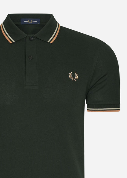 Fred Perry Polo's  Twin tipped fred perry shirt - night green 