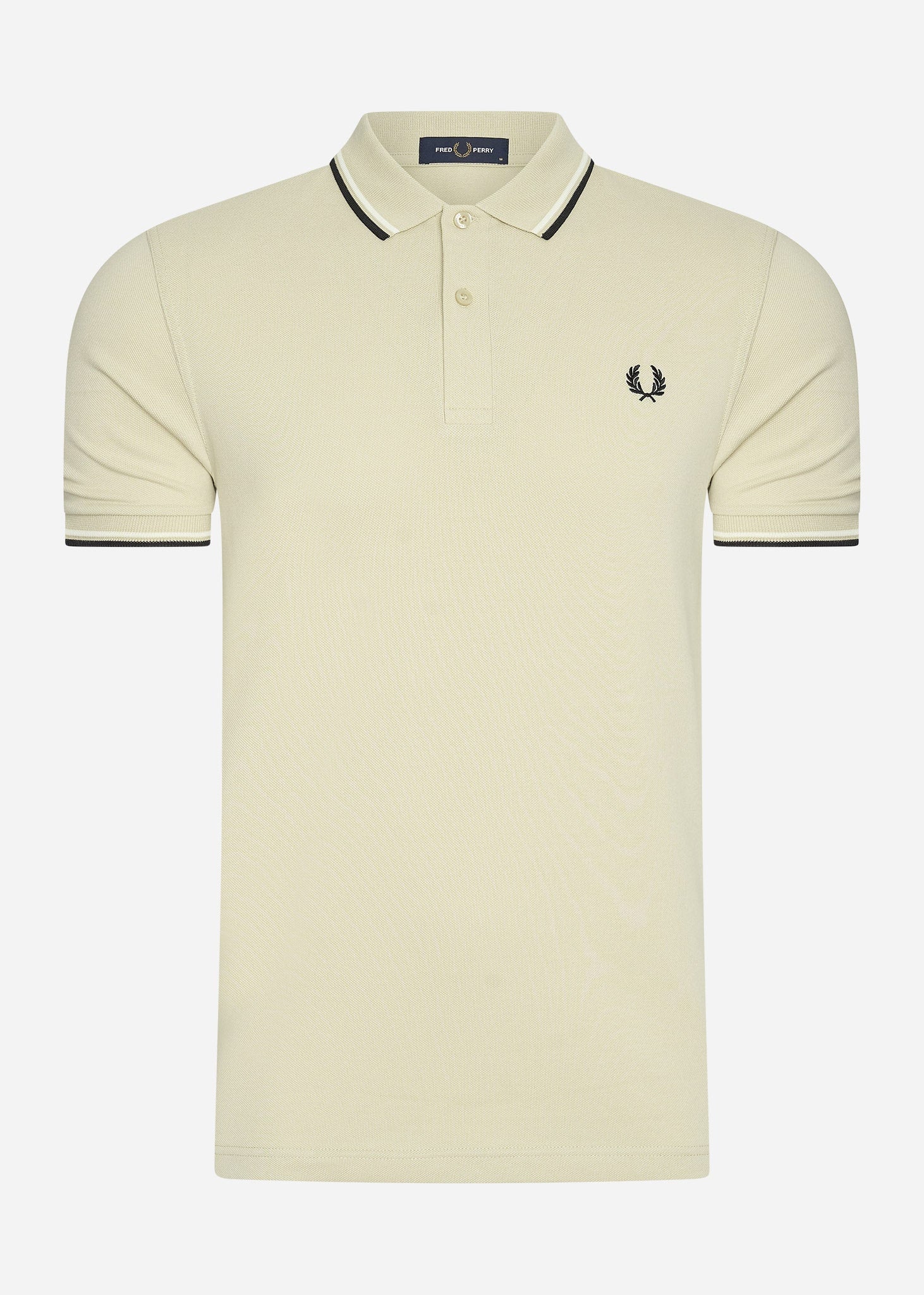 Fred Perry Polo's  Twin tipped fred perry shirt - oatmeal ecru blk 