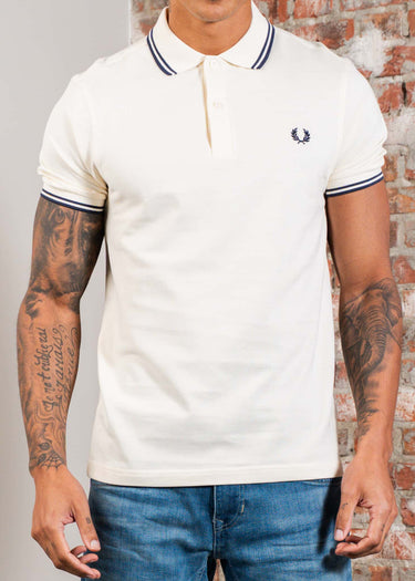 Fred Perry Polo's Twin tipped fred perry polo shirt- ecru tennis blue