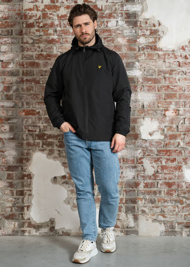Lyle & Scott Jassen Zip through hooded jacket - gunmetal