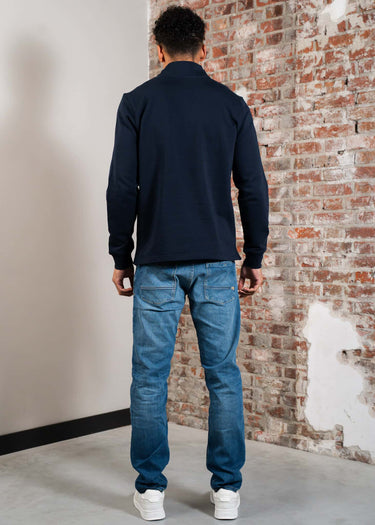 Marshall Artist Truien Costal erosion 1/4 zip - navy