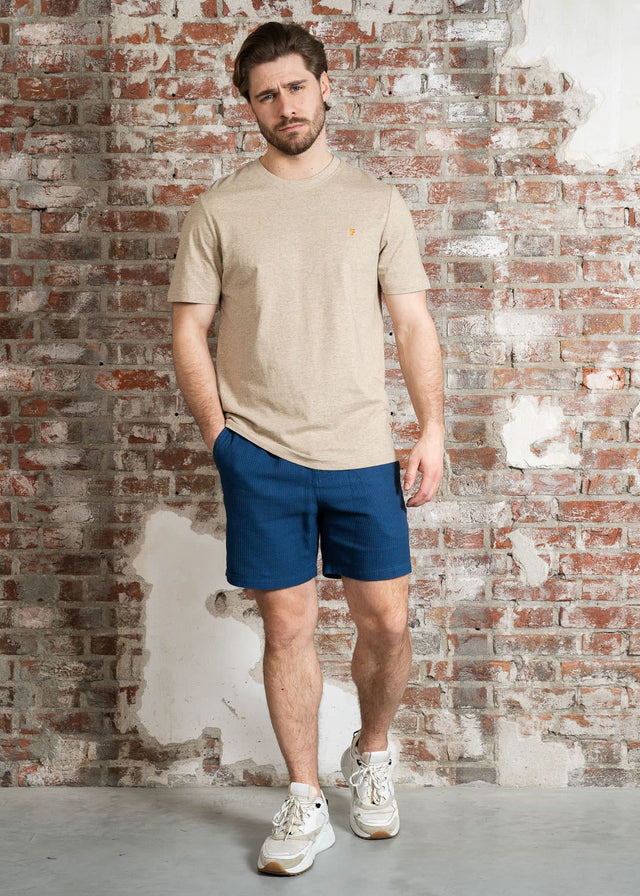Farah Shorts Redwald textured waffle short - cold metal