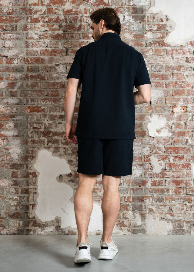 Farah Shorts Redwald seersucker short - true navy