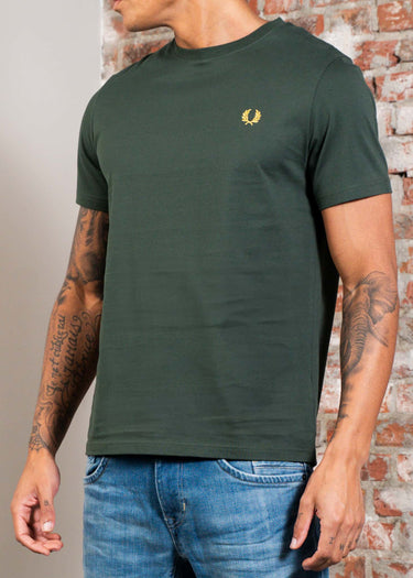 Fred Perry T-shirts Rear powder laurel graphic tee - court green