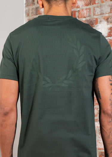 Fred Perry T-shirts Rear powder laurel graphic tee - court green