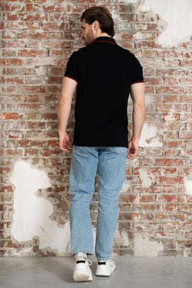 Fred Perry Polo's Twin tipped fred perry polo shirt- black burnt red