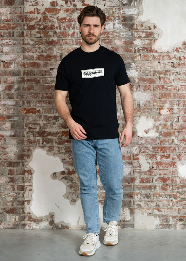 Napapijri T-shirts S box logo - black