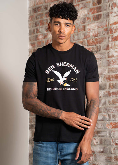 Ben Sherman T-shirts Brighton seagull - black