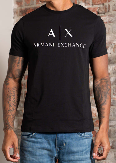 Armani Exchange T-shirts Slim fit jersey t-shirt with logo - black
