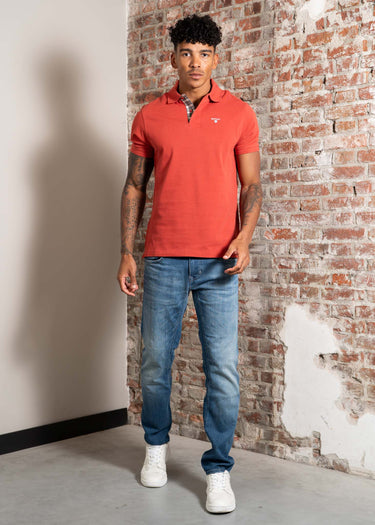 Barbour Polo's Barbour tartan pique polo shirt - red spice