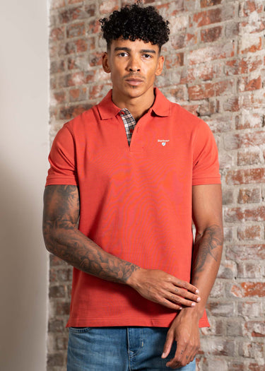 Barbour Polo's Barbour tartan pique polo shirt - red spice