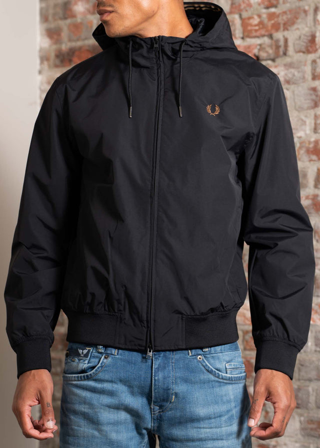 Fred Perry Jackets The hooded brentham jacket - black