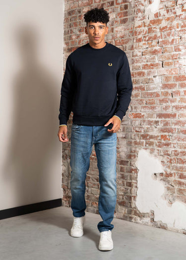 Fred Perry Truien Crew neck sweat-shirt - navy ecru honeycomb