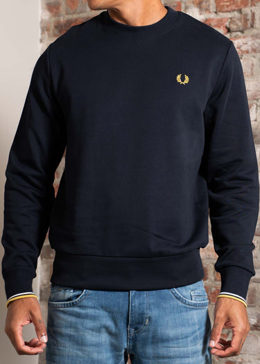 Fred Perry Truien Crew neck sweat-shirt - navy ecru honeycomb
