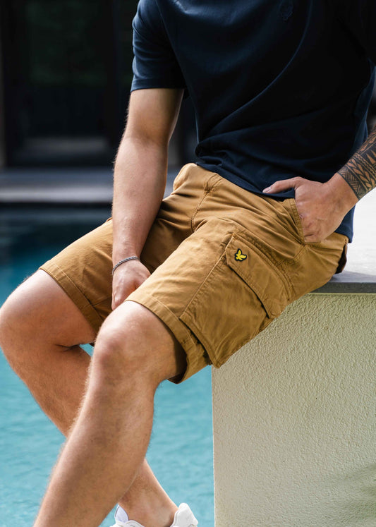 Lyle & Scott Korte Broeken  Bestseller Wembley cargo short - biscuit 