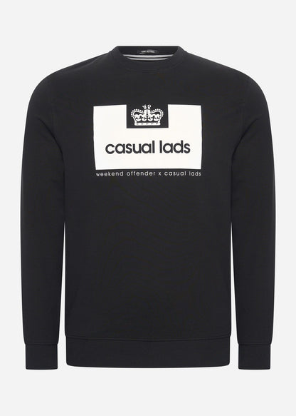 Weekend Offender Truien  Casual Lads sweater - black 