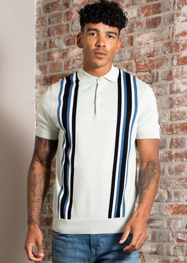 Ben Sherman Polo's Verticle stripe polo - light green