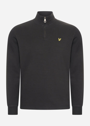 Lyle & Scott Truien  Interlock quarter zip - jet black 