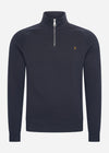 Farah Truien  Sweatshirt jim 1/4 zip - true navy 