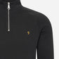 Farah Truien  Sweatshirt jim 1/4 zip - black 