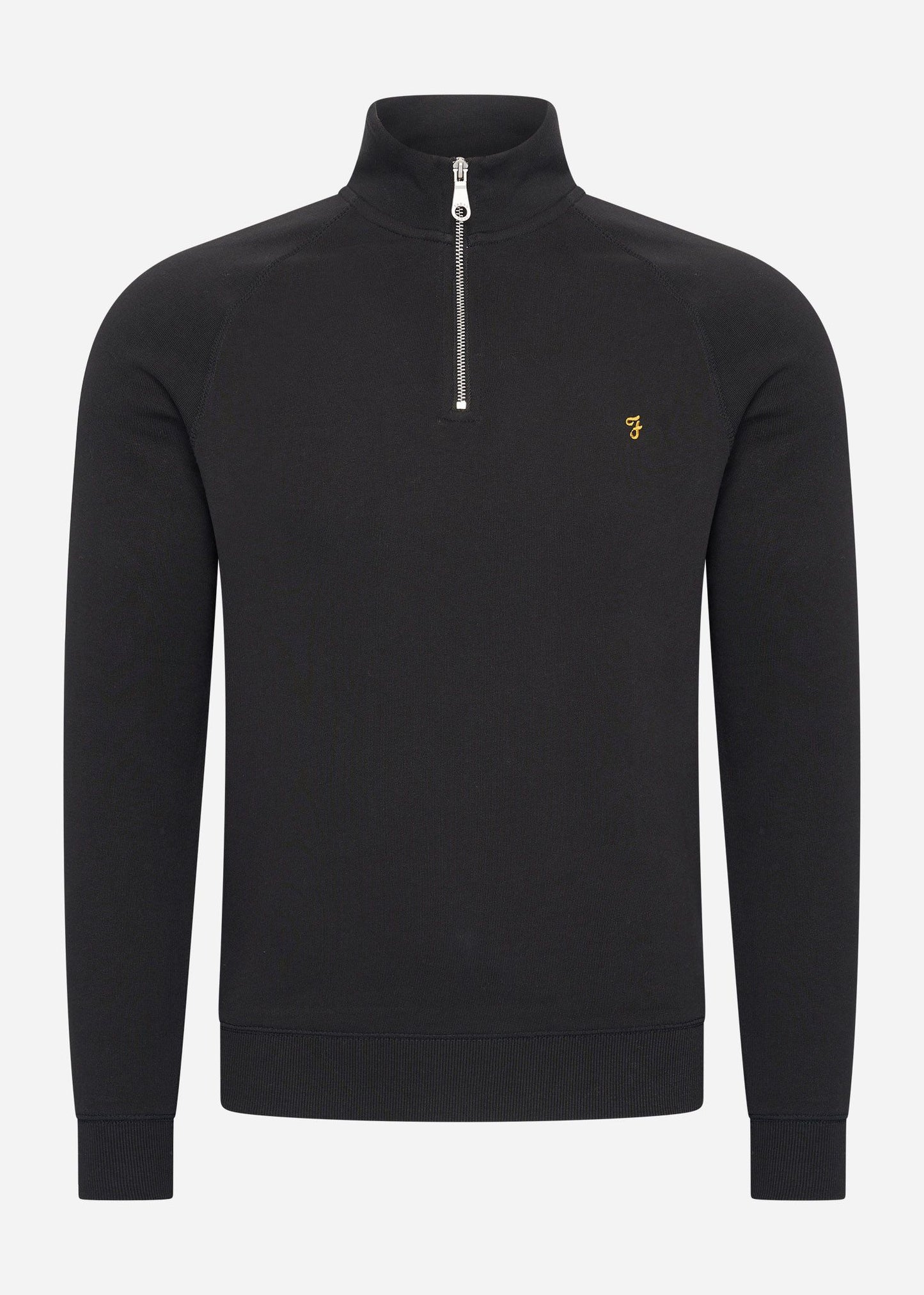 Farah Truien  Sweatshirt jim 1/4 zip - black 