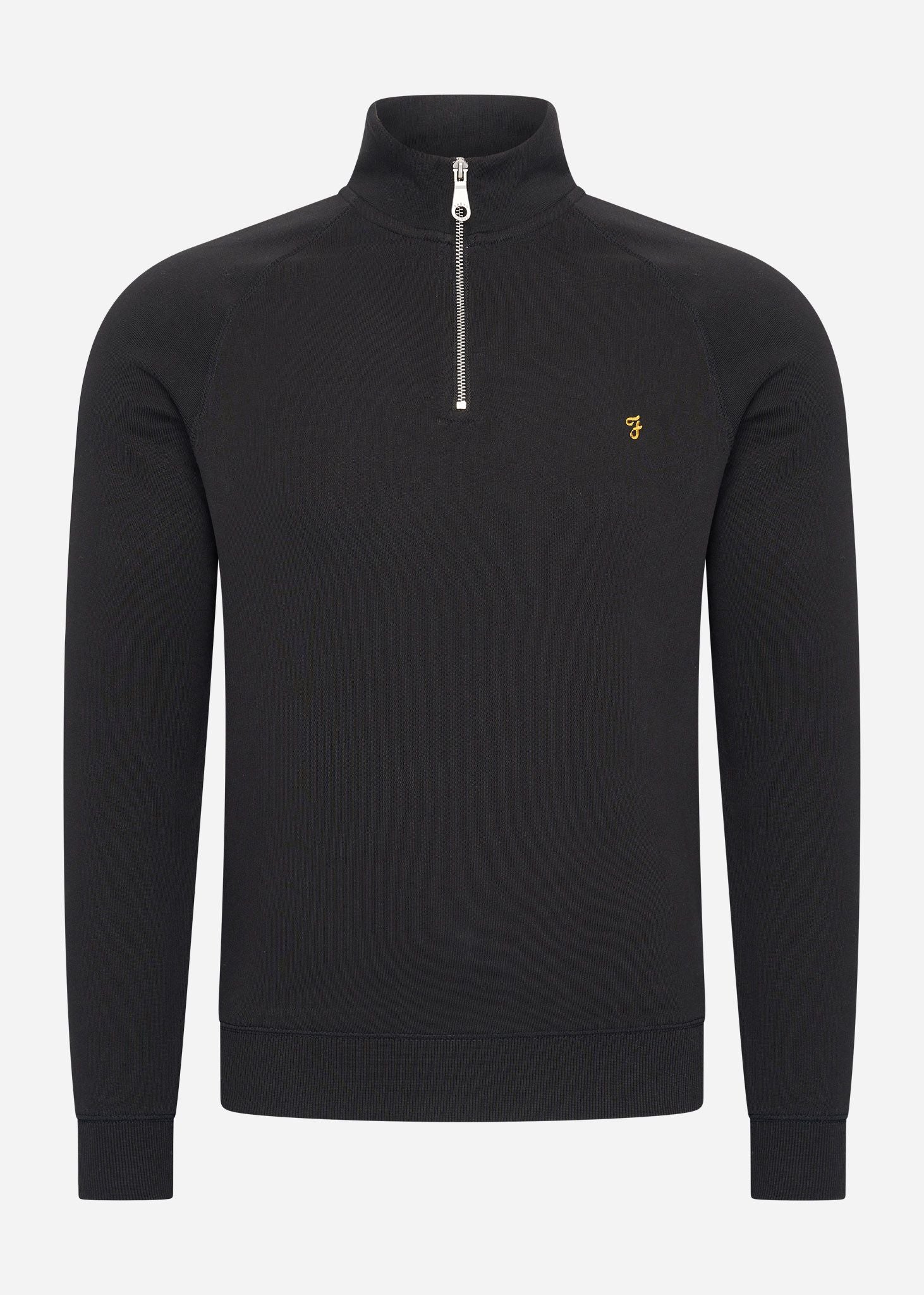 Farah Truien  Sweatshirt jim 1/4 zip - black 