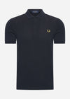 Fred Perry Polo's  Plain fred perry shirt - navy honeycomb 