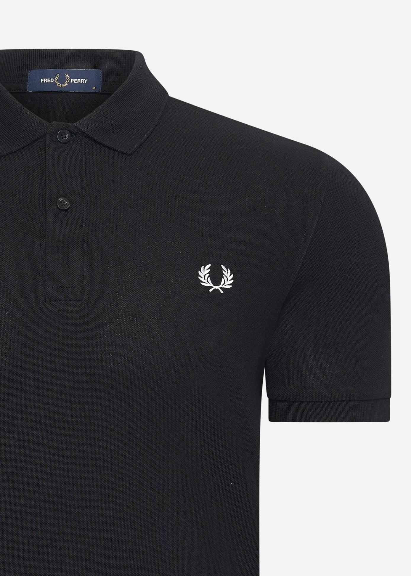 Fred Perry Polo's  Plain fred perry shirt - black white 