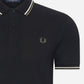 Fred Perry Polo's  Twin tipped fred perry shirt - black ecru laurel wreath green 