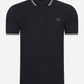 Fred Perry Polo's  Twin tipped fred perry shirt - black ecru laurel wreath green 