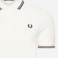 Fred Perry Polo's  Twin tipped fred perry shirt - snow white burnt red navy 