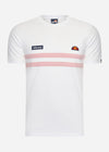 Ellesse T-shirts  Venire tee - white light pink 