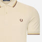 Fred Perry Polo's  Twin tipped fred perry shirt - oatmeal honeycomb whisky brown 