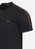 Fred Perry T-shirts  Contrast tape ringer t-shirt - black whisky brown 