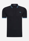 Fred Perry Polo's  Twin tipped fred perry shirt - black lghsmok ocea 