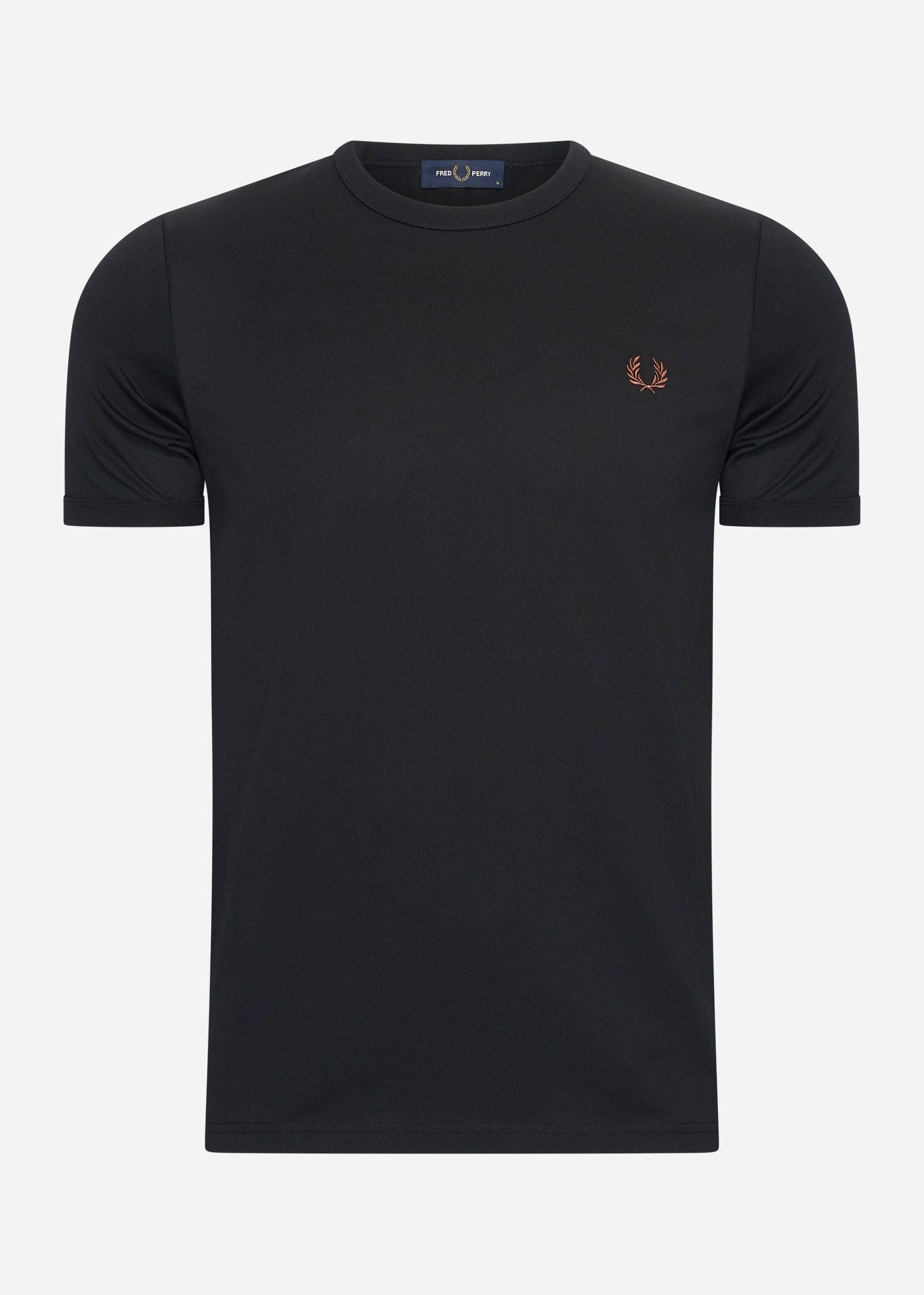 Fred Perry T-shirts  Ringer t-shirt - black whisky brown 