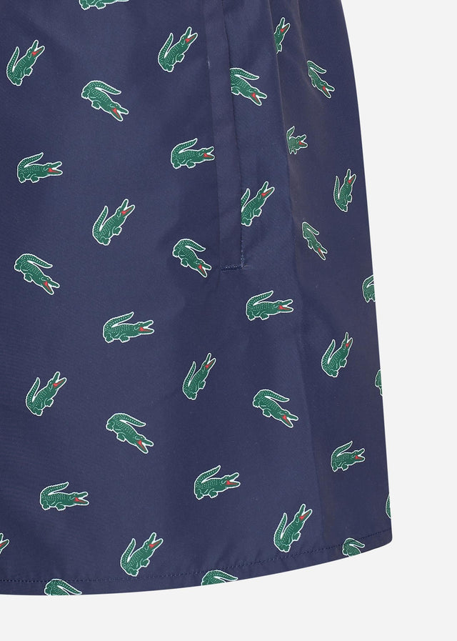 Lacoste Swimwear  Swimming trunks all over print - navy blue multico 
