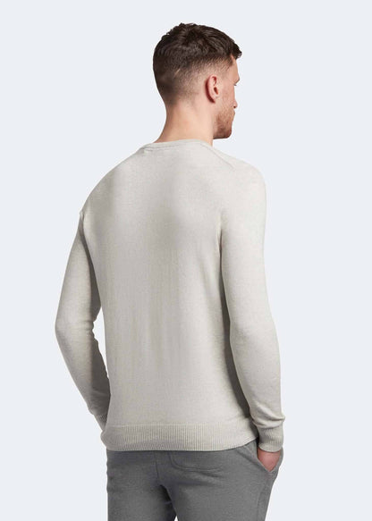 Lyle & Scott Truien  Cotton merino crew neck jumper - light grey marl 