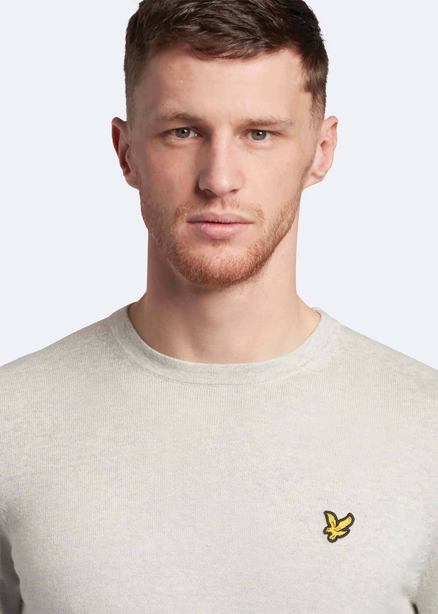 Lyle & Scott Truien  Cotton merino crew neck jumper - light grey marl 