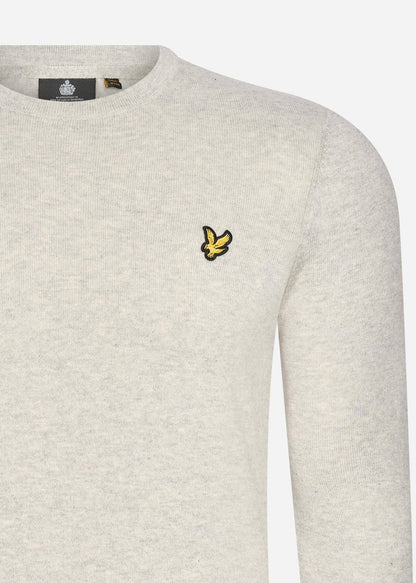 Lyle & Scott Truien  Cotton merino crew neck jumper - light grey marl 