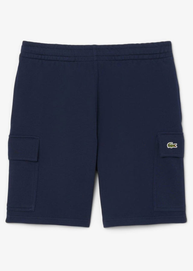 Lacoste Shorts Regular fit fleece shorts - navy blue