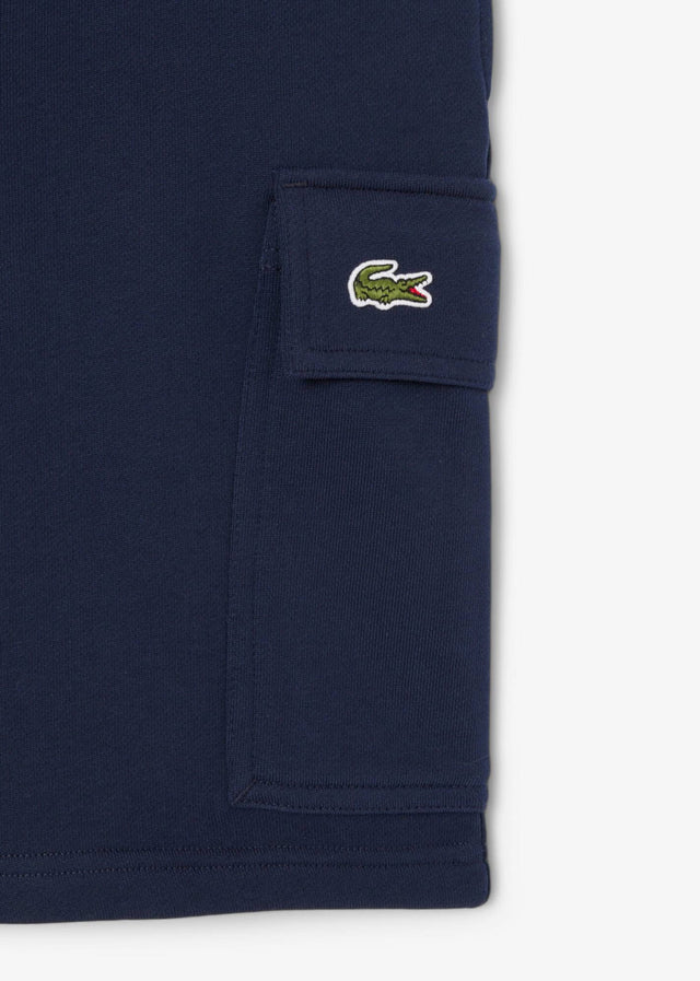 Lacoste Shorts Regular fit fleece shorts - navy blue