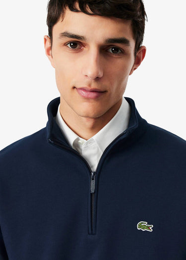 Lacoste Truien Quarter zip fleece sweatshirt - navy blue