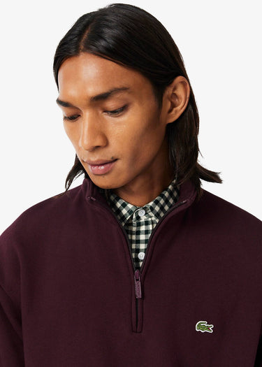 Lacoste Truien Quarter zip fleece sweatshirt - oxalis