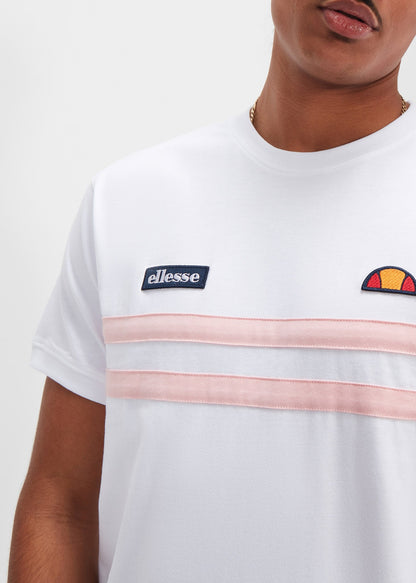 Ellesse T-shirts  Venire tee - white light pink 