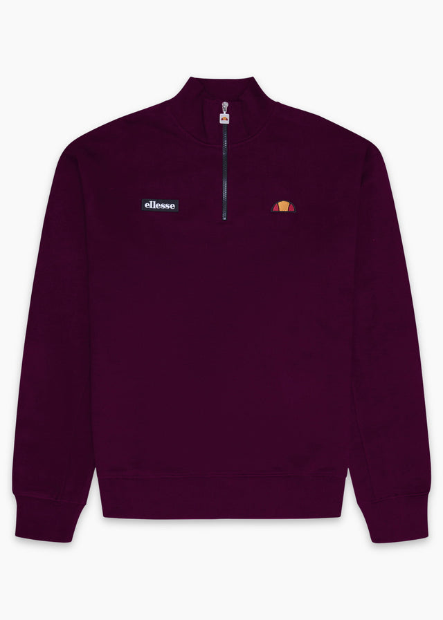Ellesse Sweaters Verazo quarter zip top - burgundy