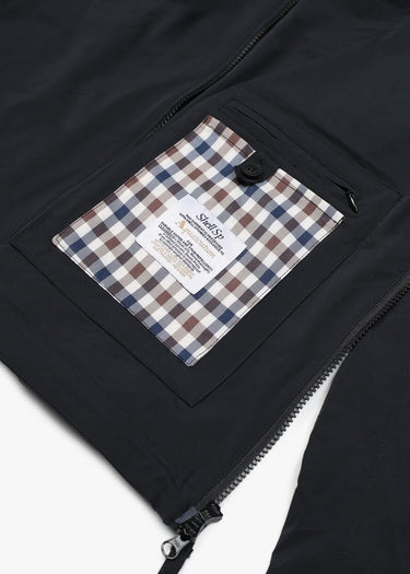 Aquascutum Jassen Hooded stretch windbreaker jacket - black