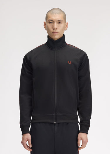 Fred Perry Vesten Contrast tape track jacket - black