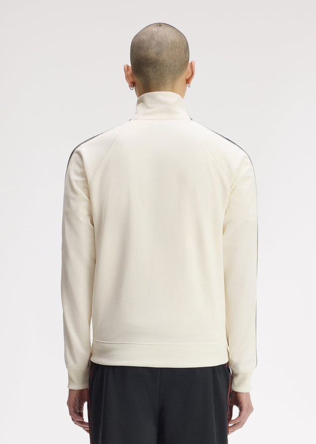 Fred Perry Cardigans Contrast tape track jacket - ecru